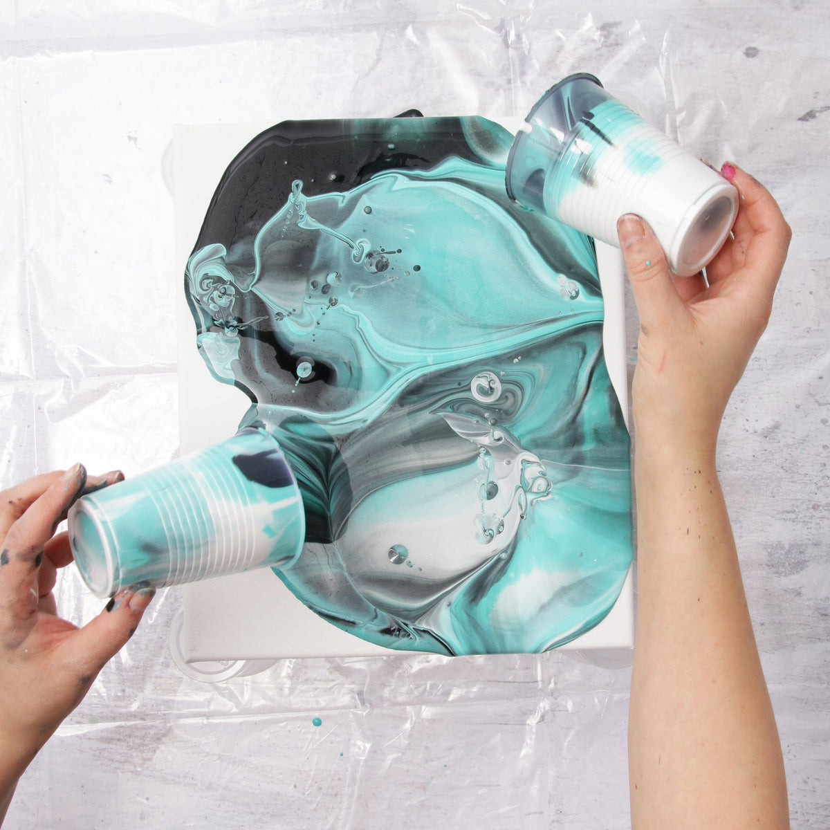 Pour Painted Abstract Art