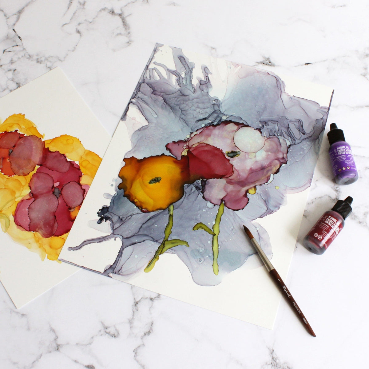 Alcohol Ink on Yupo Paper