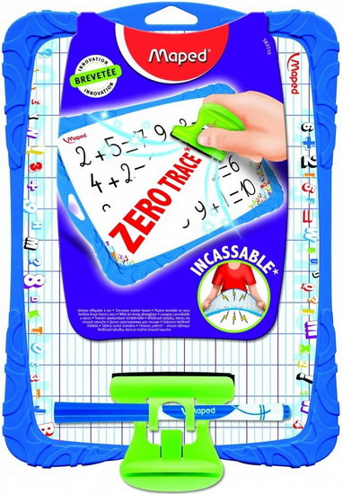 Ardoise blanche avec brosse et feutre