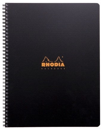 Rhodia Spiral Notebook-Lined - BLACK - 210 X 297 MILLIMETERS