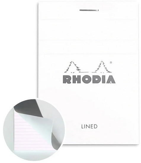 Rhodia Notepad-Lined - WHITE - 74 X 105 MILLIMETERS
