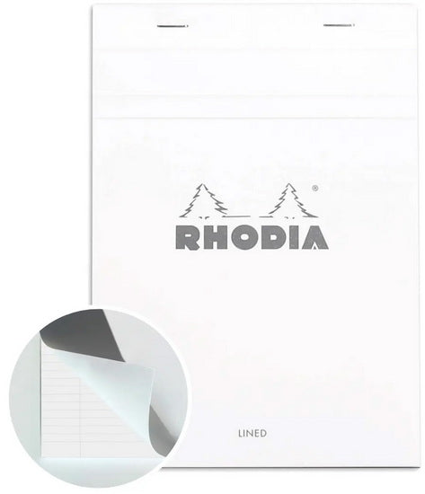 Rhodia Notepad-Lined - WHITE - 148 X 210 MILLIMETERS