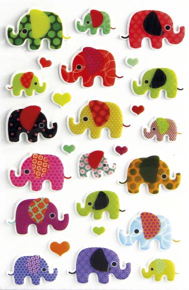 Autocollants Cooky : Éléphants