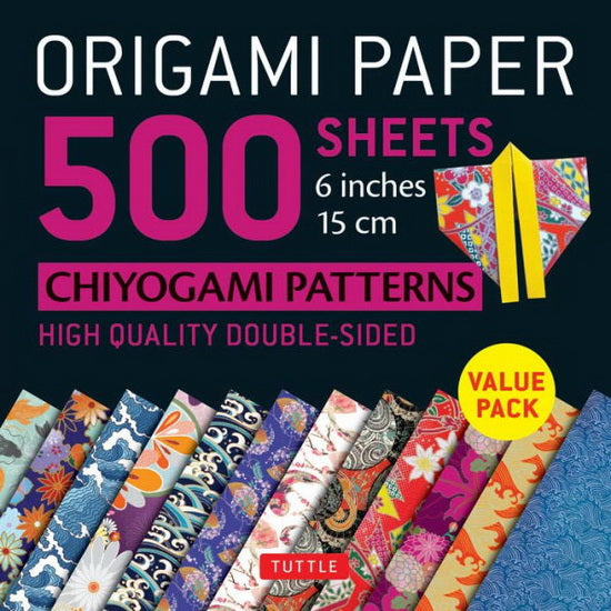 Origami Paper 500 sheets Chiyogami Designs 6" 15cm