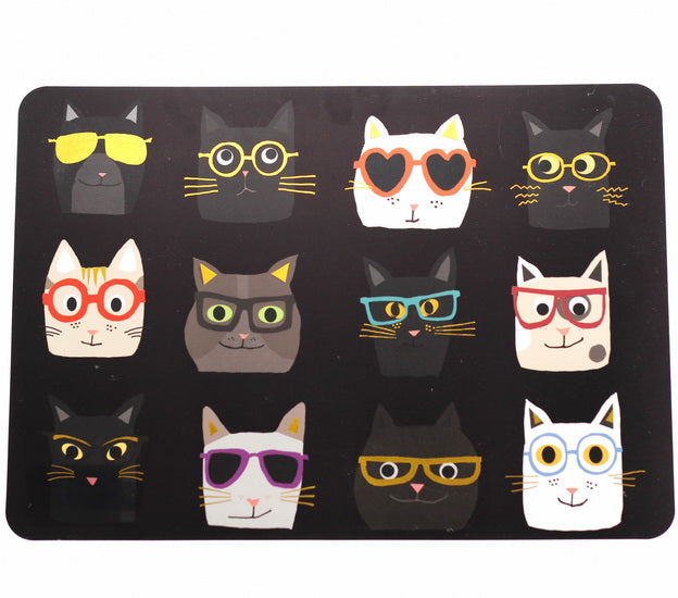 Napperon Chats à lunettes