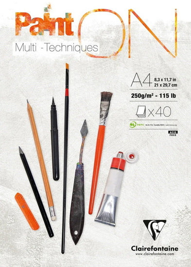Paint'ON Mixed Media Glued Pad - Extra White