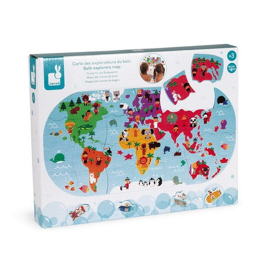 28-Piece Bath Puzzle - "Explorers Map"