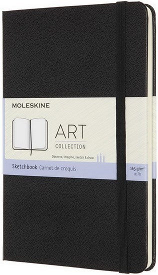 Sketchbook Moyen Rigide Noir 104p