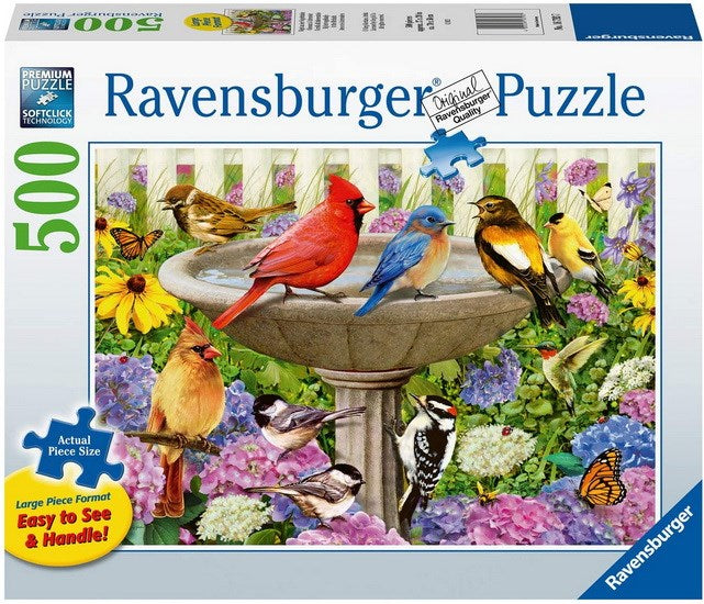 500-Piece XXL Puzzle - "At The Bird Bath"