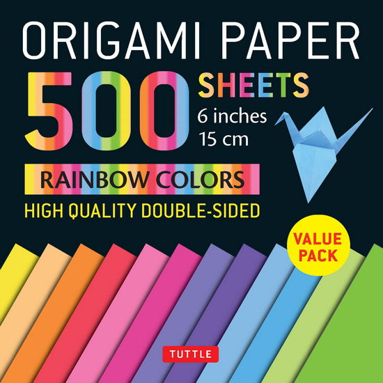 Origami Paper 500 sheets Rainbow Colors 6" (15 cm)