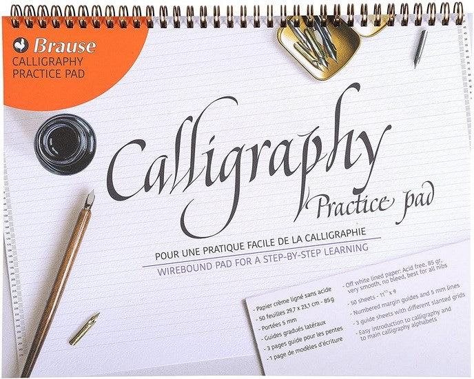 Bloc spirale pour calligraphie A4 50f lignées