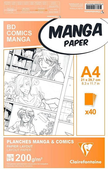 40-Pack A4 Manga Drawing Paper