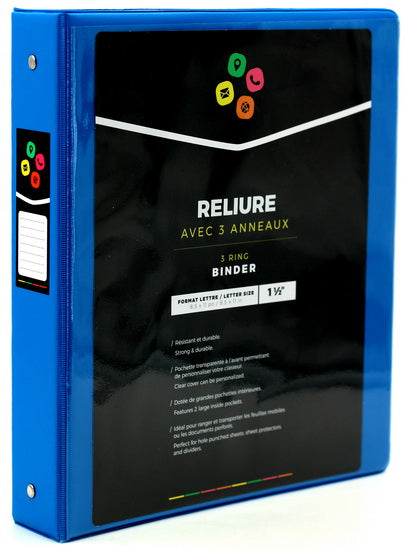 Reliure 1''1/2 Bleu