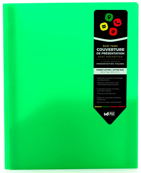 Folder With Prongs 2 Pockets - Green