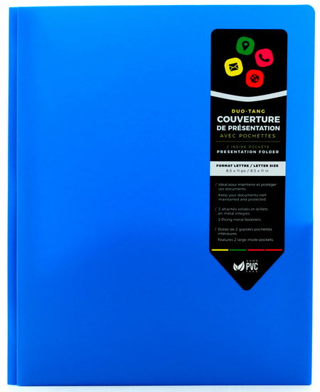 Folder With Prongs 2 Pockets - Blue