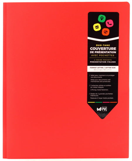 Folder With Prongs 2 Pockets - Red