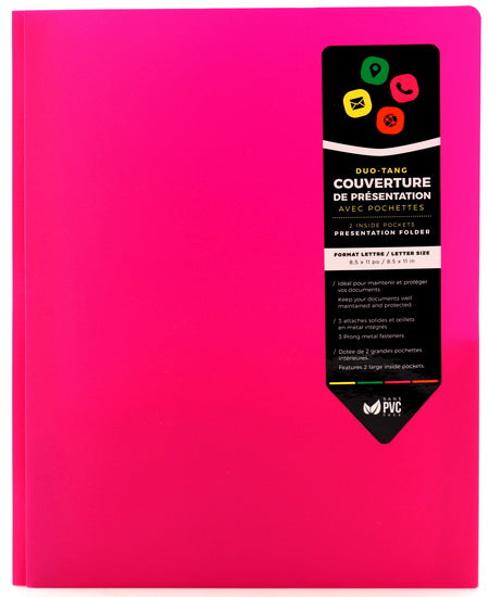 Folder With Prongs 2 Pockets - Pink