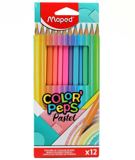 12-Pack Color' Peps Coloured Pencils - Pastel