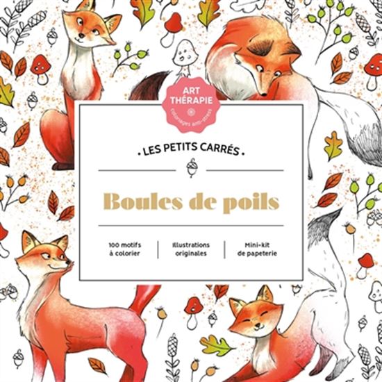 Art-thérapie. P'tits carrés - Boules de poils - French Ed.