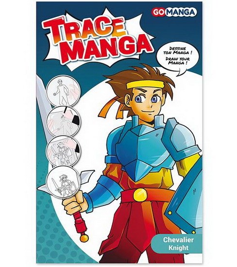 Trace Manga Stencil - Knight