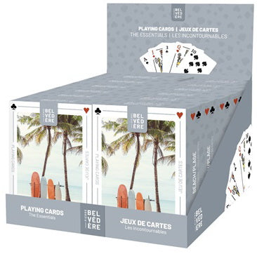 Playing cards beach