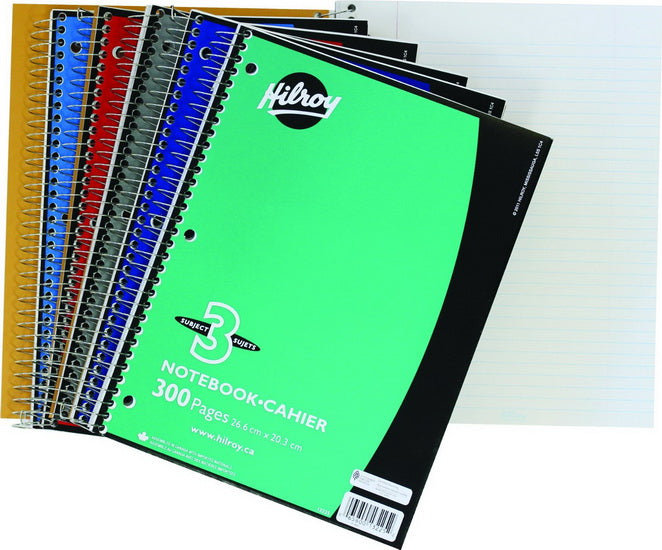 Cahier spirale ligné 3 sujets 300p AS