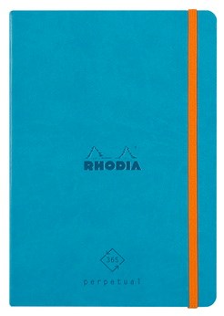 Rhodiarama agenda perpétuel Turquoise A5 avec élastique
