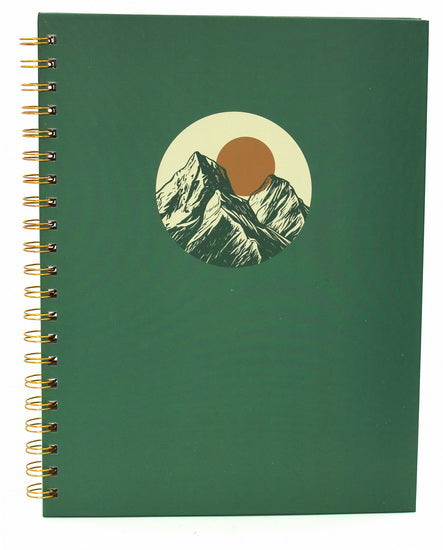 Large Spiral Lined Notebook Mountains 160P
