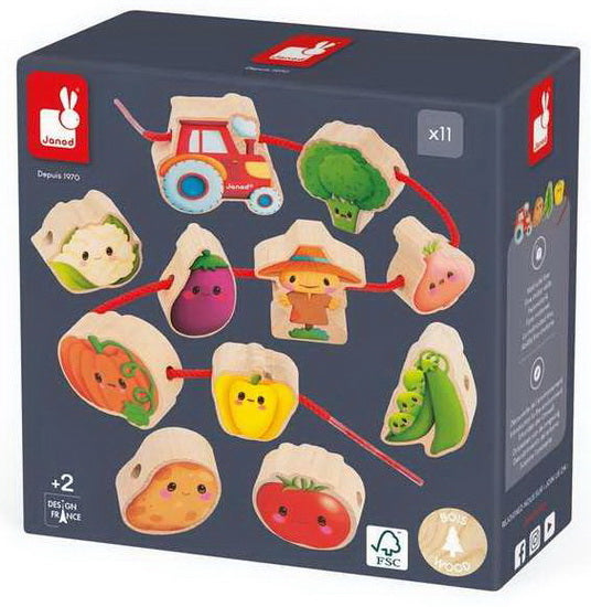 Billes en légumes à enfiler