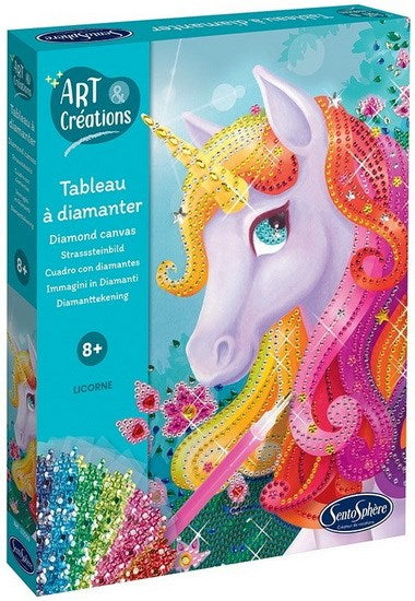 Tableau à diamanter Licorne