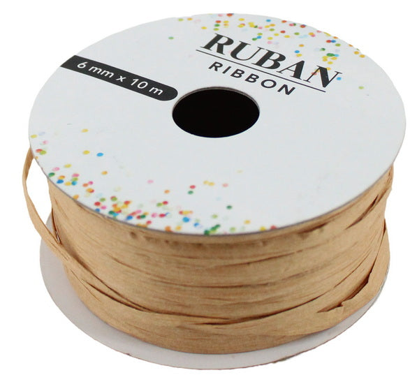 Ruban raphia naturel