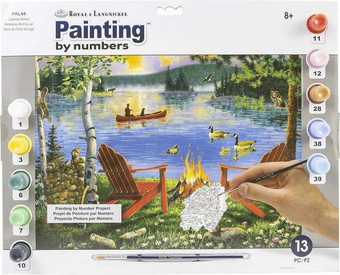 Peinture à numéros Retraite au bord du lac