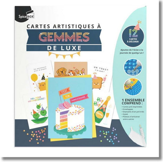 Cartes artistiques à gemmes de luxe