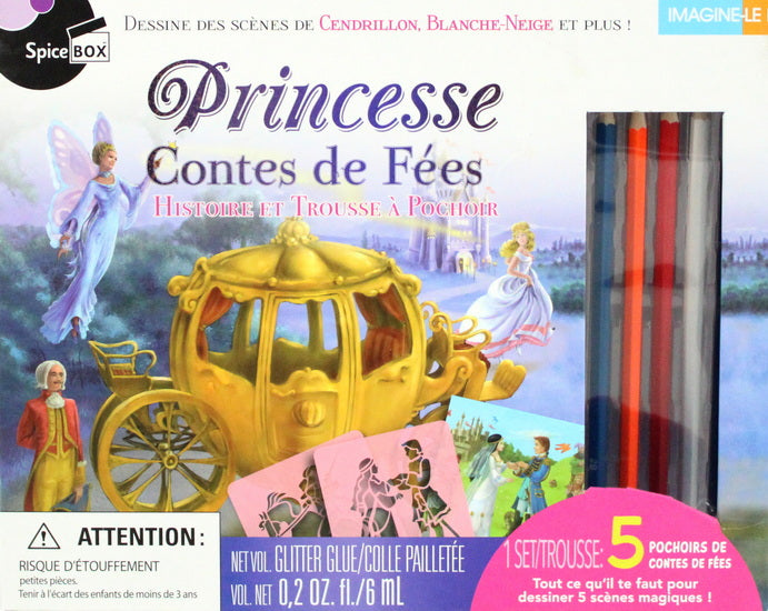 Princesse contes de fées : histoire et trousse à pochoir