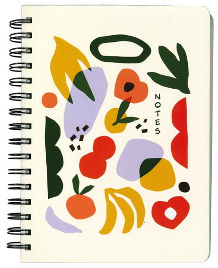 Cahier de notes fruits abstrait