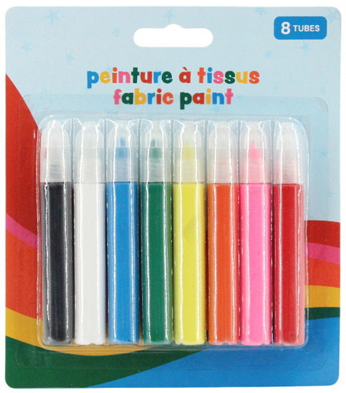 Ens. 8 tubes de peinture à tissus