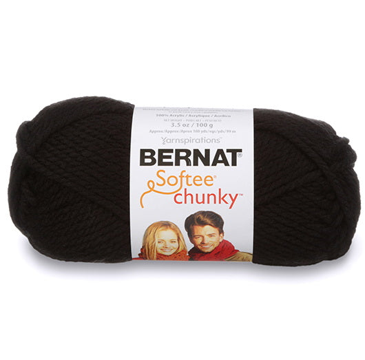 Fil softee chunky  #6 - 100gr - noir