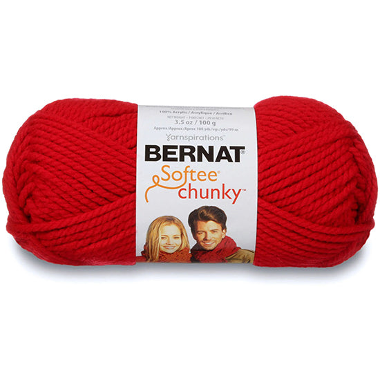Fil softee chunky  #6 - 100gr - rouge baie