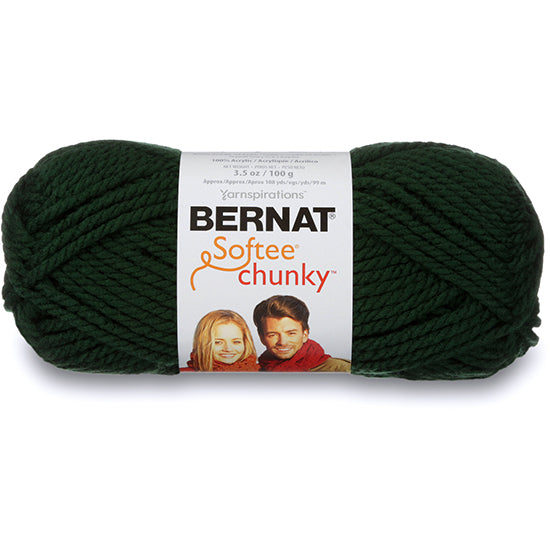 Fil softee chunky  #6 - 100gr - vert foncé