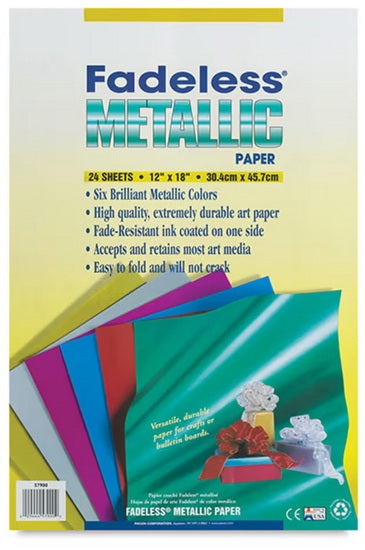 Metallic paper - 12x18in - colored (24s)