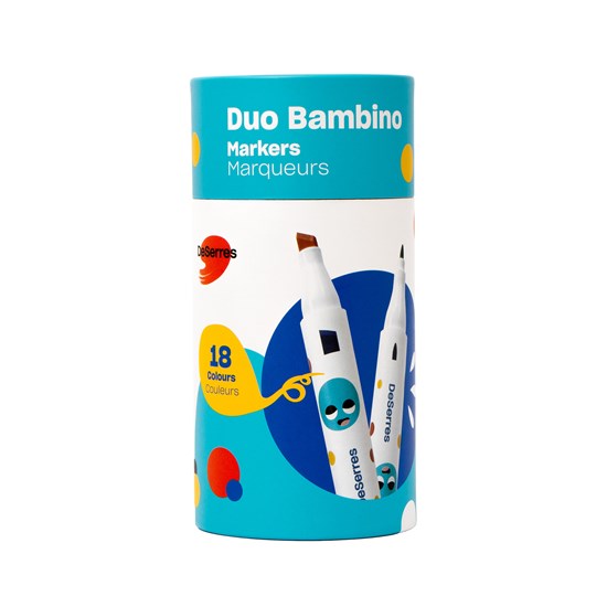 Ens. 18 marqueurs duo bambino