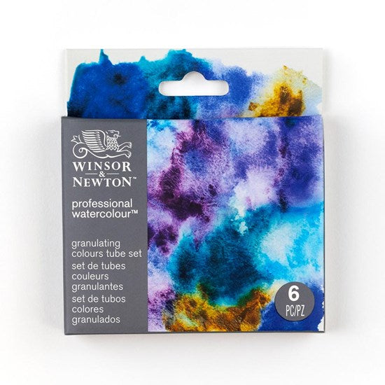Ens. 6 aquarelle professionnel granulantes - 5ml