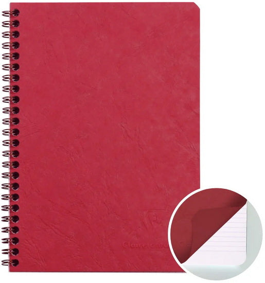Age Bag Notebook - Ruled, Spiral-Bound, A5 Red