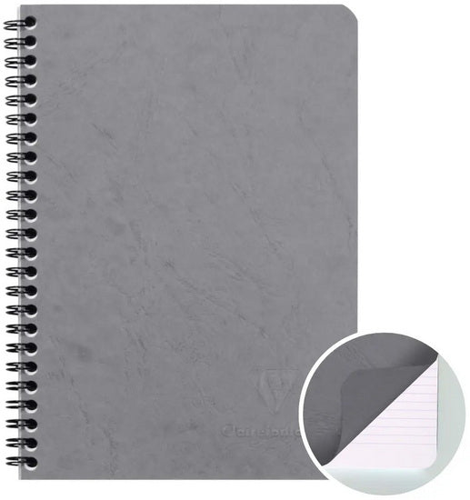 Age Bag Notebook - Ruled, Spiral-Bound, A5 Grey