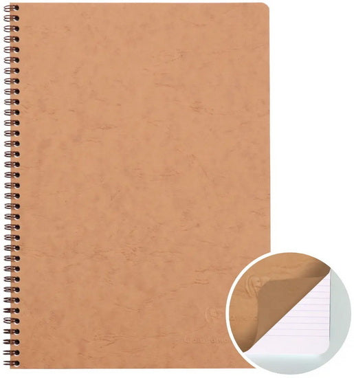 Age Bag Notebook - Ruled, Spiral-Bound, A4 Tan