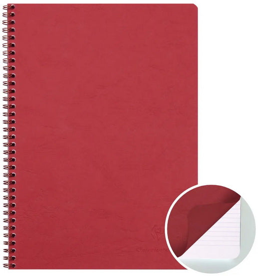 Age Bag Notebook - Ruled, Spiral-Bound, A4 Red