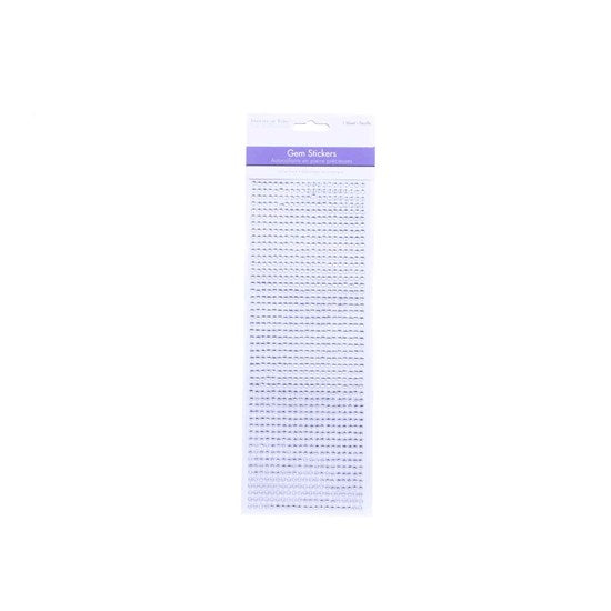 Pierres autocollantes - blanches - 4 mm