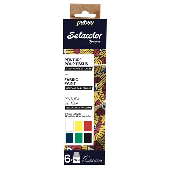Ens.  peinture textile - setacolor - 45ml - 6 x 20 ml