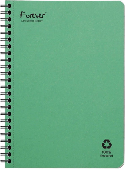 Forever wirebound a5 ruled 120pg asst