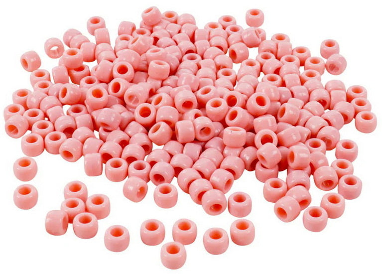 Pack of 300 Pink Pony Beads 9mm